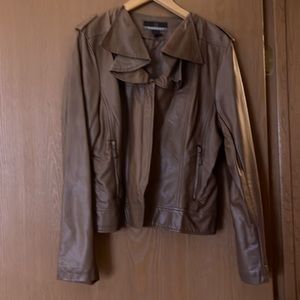 Bernardo faux leather brown moto jacket